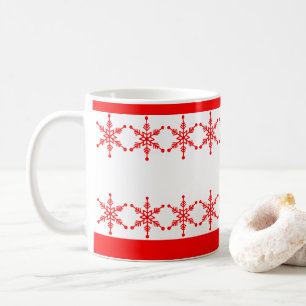 Caneca De Café Hora de Natal Festivo Floco de Neve Mug.
