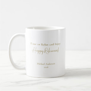 Caneca De Café Hora de Relaxar e Desfrutar da Aposentadoria Perso