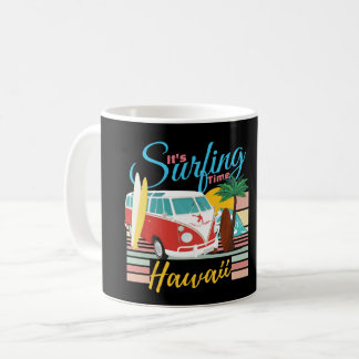 Caneca De Café Hora de surfar no Havaí - Summer Beach Vibes