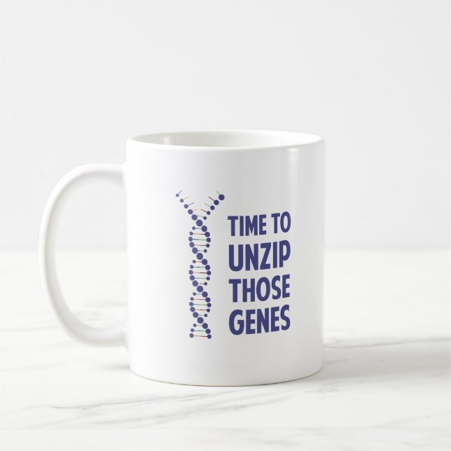Caneca De Café Hora de unzip aqueles genes genéticos (Esquerda)