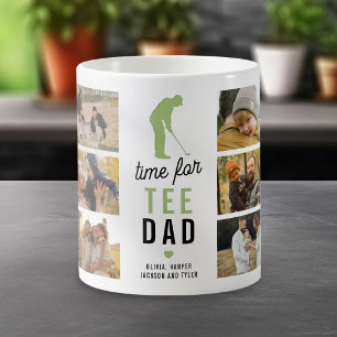 Caneca De Café Hora Divertida para Colagem de Fotos de Golfe Tee