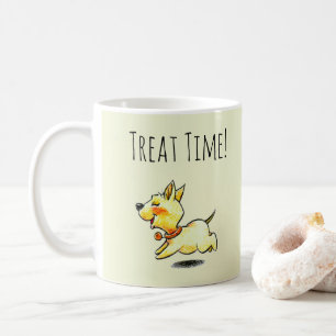 Caneca De Café Hora do Agrado! Cachorrinho Fofo Correndo