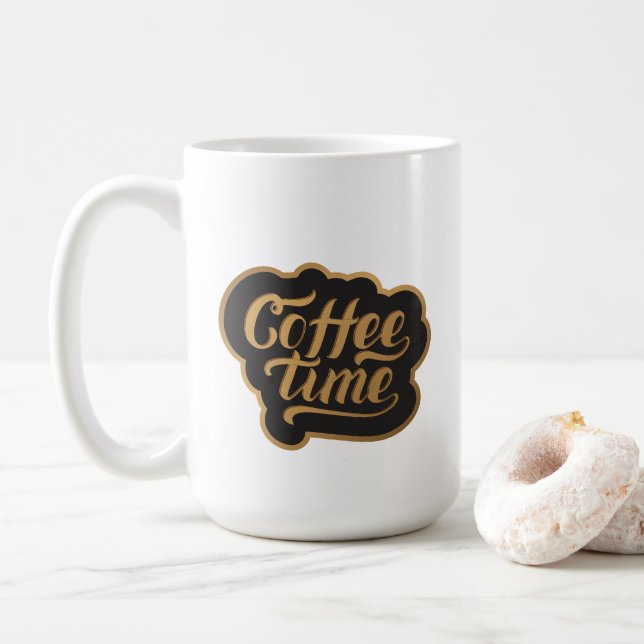Caneca De Café Hora do café (Com Donut)