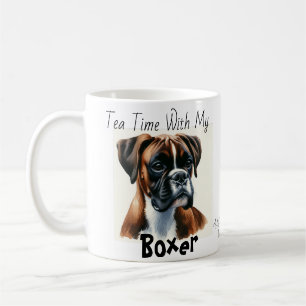 Caneca De Café Hora Do Chá Com Minha Personalização Do Boxer