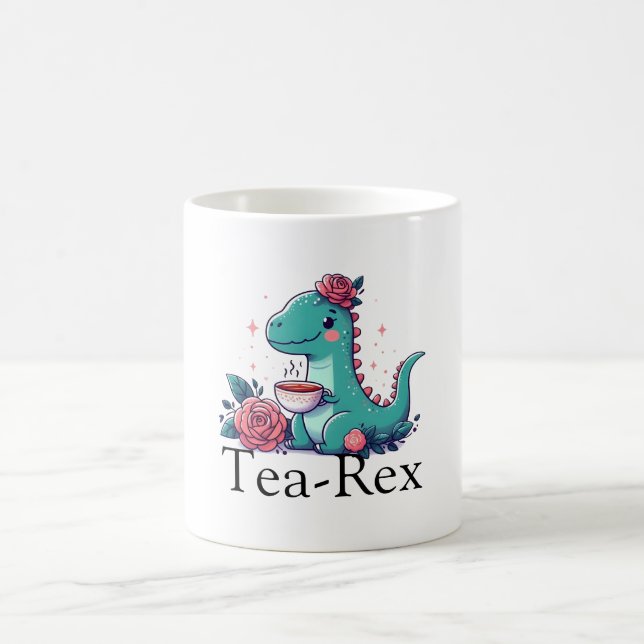 Caneca De Café Hora do Chá com um Dino (Centro)