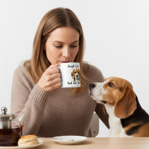 Caneca De Café Hora do Chá do Pet Castanho beagle Personalize