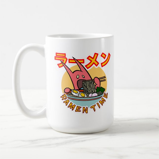 Caneca De Café Hora do Monstro Ramen de Ramen Noodle! Coffee Mug (Esquerda)