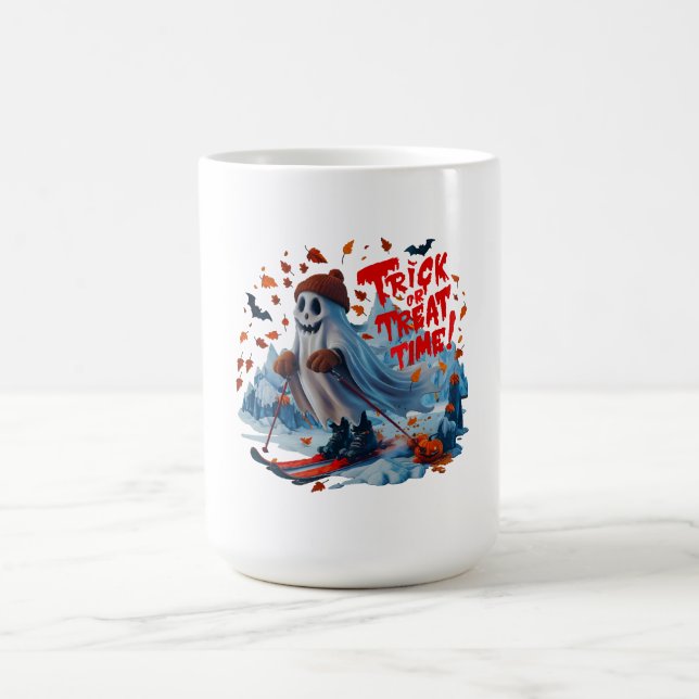 Caneca De Café Hora do Truque ou do Tratamento: Design de Diversã (Centro)