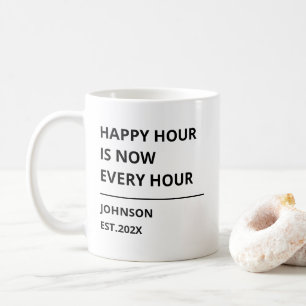 Caneca De Café Hora Feliz Agora É Toda Hora Piada Aposentadoria