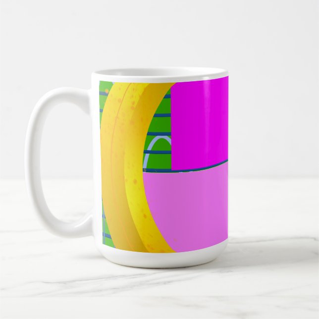 Caneca De Café Hora Praça-Rosa Moderna (Esquerda)