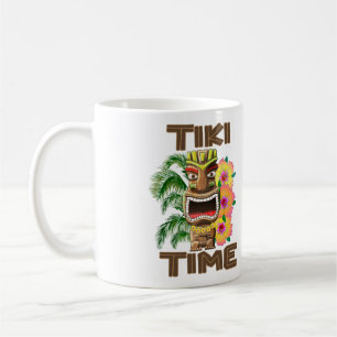 Caneca De Café Horário de Hawaii Luau Tiki