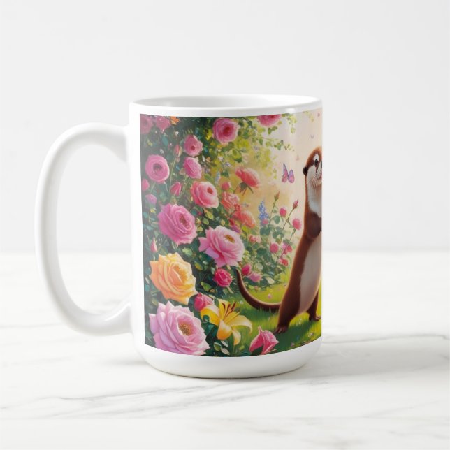 Caneca De Café Horário de Reprodução do Jardim (Esquerda)