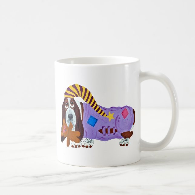 Caneca De Café Horas de dormir do Basset (Direita)