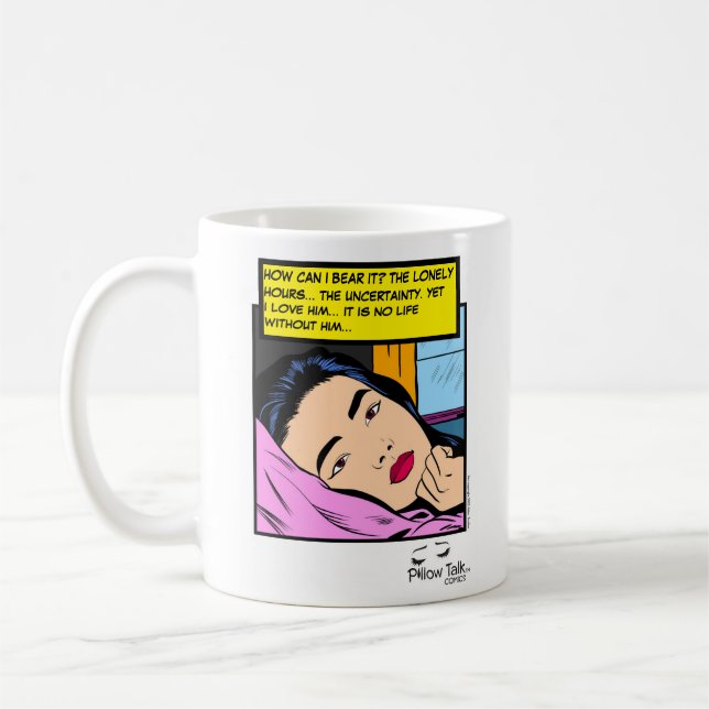 Caneca De Café Horas Solitárias Arte de Quadrinhos Românticos Vin (Esquerda)