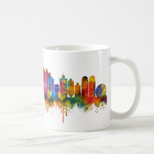 Caneca De Café Horizonte de Abu Dhabi Emirados Árabes Unidos