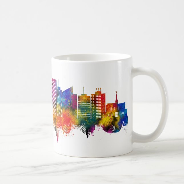 Caneca De Café Horizonte de Anchorage Alasca (Direita)