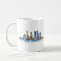 Horizonte de Boston em Aquarela | Moderno Boston M