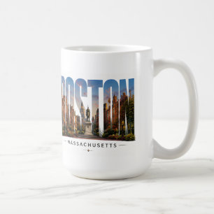 Caneca De Café 💙 Horizonte de Boston Estilo de Cidade Moderna 💙