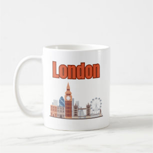 Caneca De Café Horizonte de Londres Fonte Grande