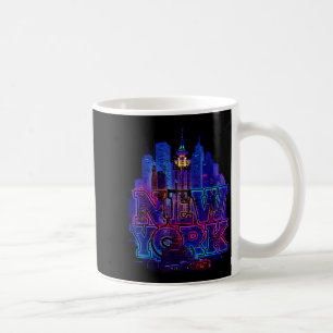 Caneca De Café Horizonte de Nova York punk grunge vintage retrô