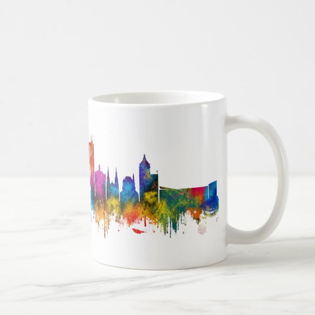 Caneca De Café Horizonte de Peoria Illinois (Direita)
