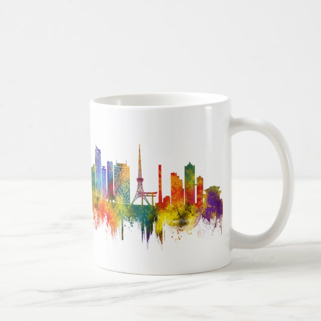 Caneca De Café Horizonte de Tóquio Japão (Direita)