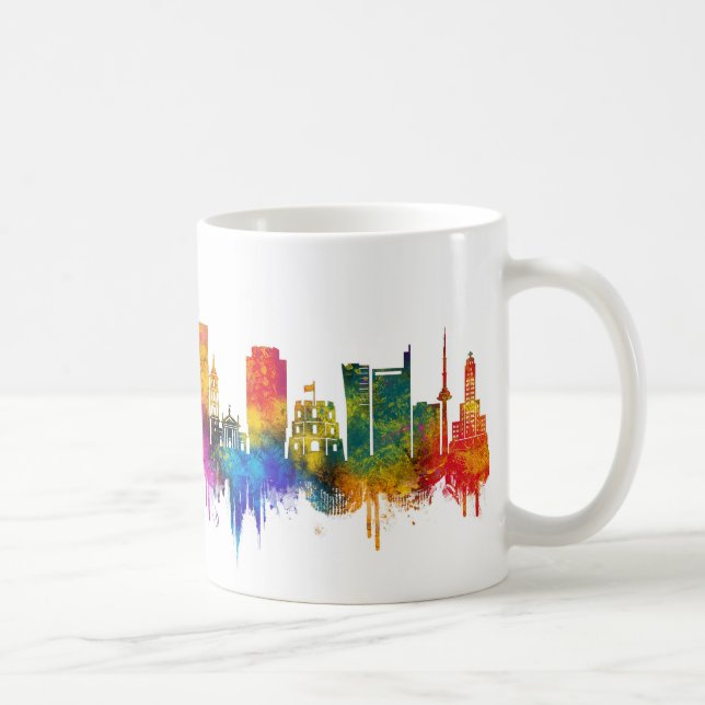 Caneca De Café Horizonte de Vilnius Lituânia (Direita)