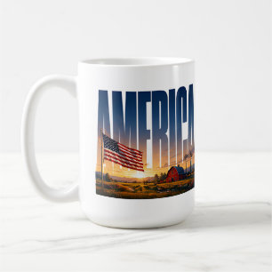 Caneca De Café Horizonte Dourado do Coração da América