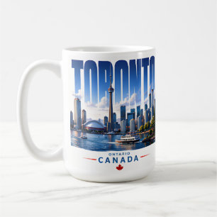 Caneca De Café 🍁 Horizonte Moderno de Toronto Estilo Urbano 🍁