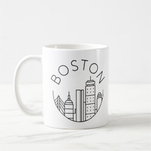 Caneca De Café Horizonte urbano da cidade de Boston, horizonte de