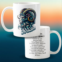 Caneca De Café Horoscópio - Sinal Astrológico Capricórnio