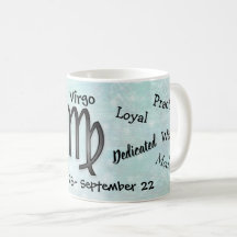 Horoscópio - Sinal de Vírus Traços Pretos e Branco