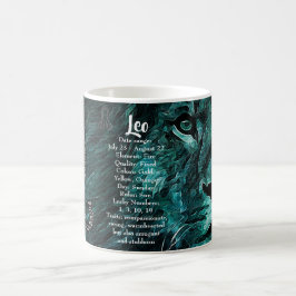 Caneca De Café Horoscópio - Sinal Leo Zodiac Astrologia