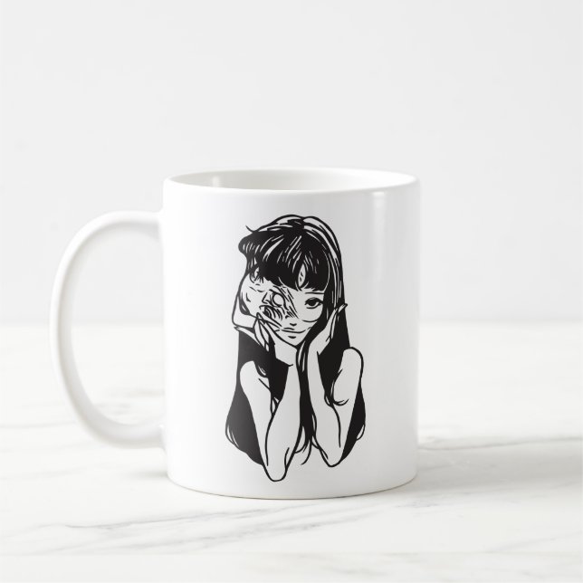Caneca De Café Horror anime girl  (Esquerda)