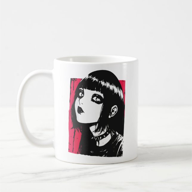 Caneca De Café Horror anime girl  (Esquerda)