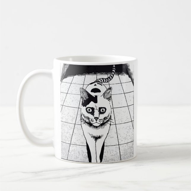 Caneca De Café Horror cat anime art (Esquerda)
