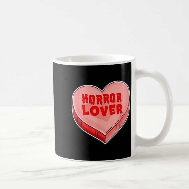 Caneca De Café Horror Lover Candy Heart Valentines Day Halloween  (Direita)