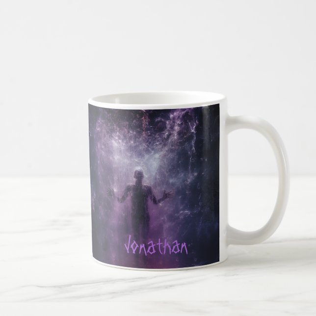 Caneca De Café Horror Purple, Fantasma e Fantasma Personalizado (Direita)