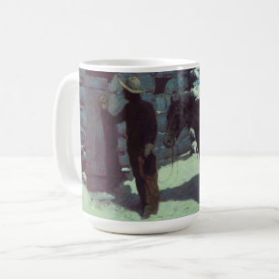 Caneca De Café Horse and Cowboy Winter Snow