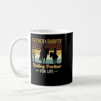 Caneca De Café Horse Equestrian FatherDaughter Riding Partner For