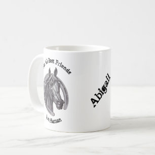 Caneca De Café Horse Lover Vintage Sketch