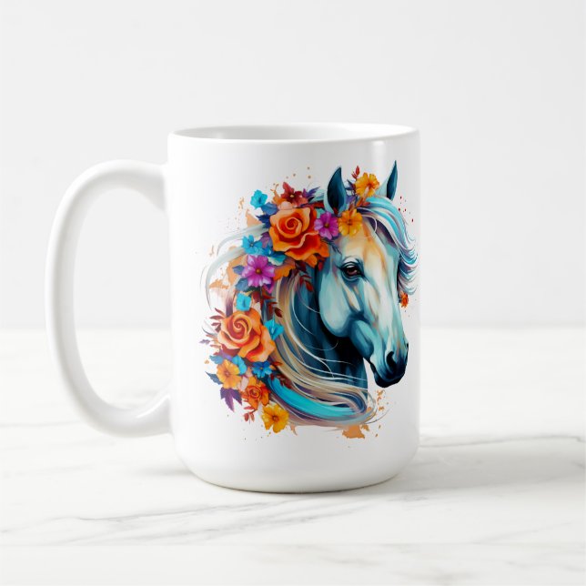 Caneca De Café Horse Series 15 oz Classic Mug (Esquerda)