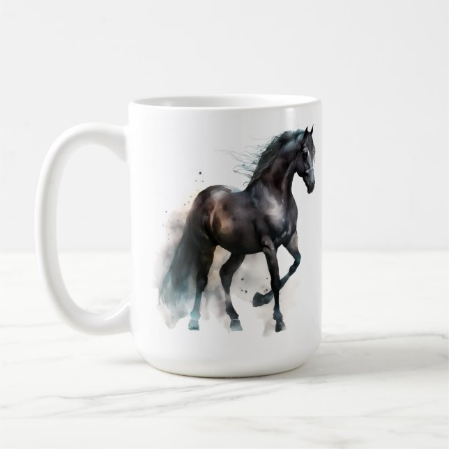 Caneca De Café Horse Series 15 oz Classic Mug (Esquerda)