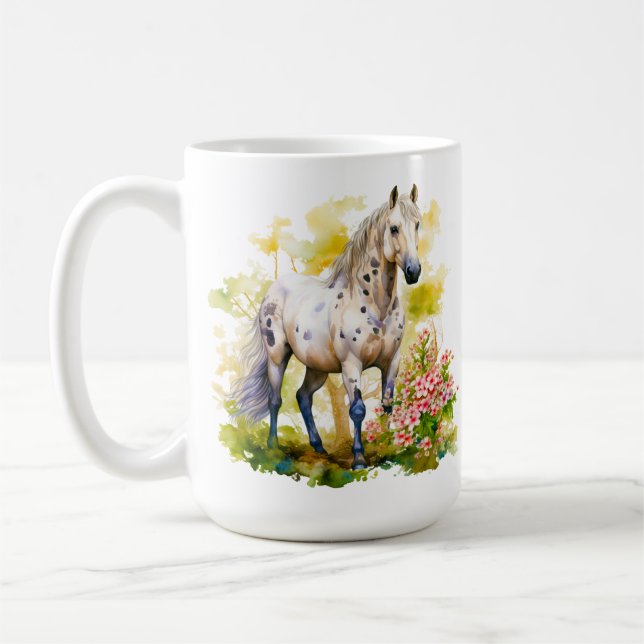 Caneca De Café Horse Series 15 oz Classic Mug (Esquerda)