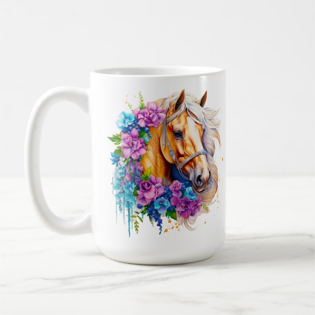 Caneca De Café Horse Series 15 oz Classic Mug (Esquerda)