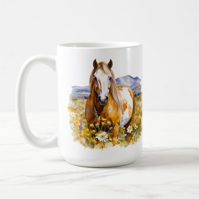 Caneca De Café Horse Series 15 oz Classic Mug (Esquerda)