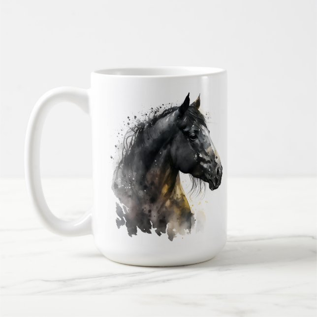 Caneca De Café Horse Series 15 oz Classic Mug (Esquerda)