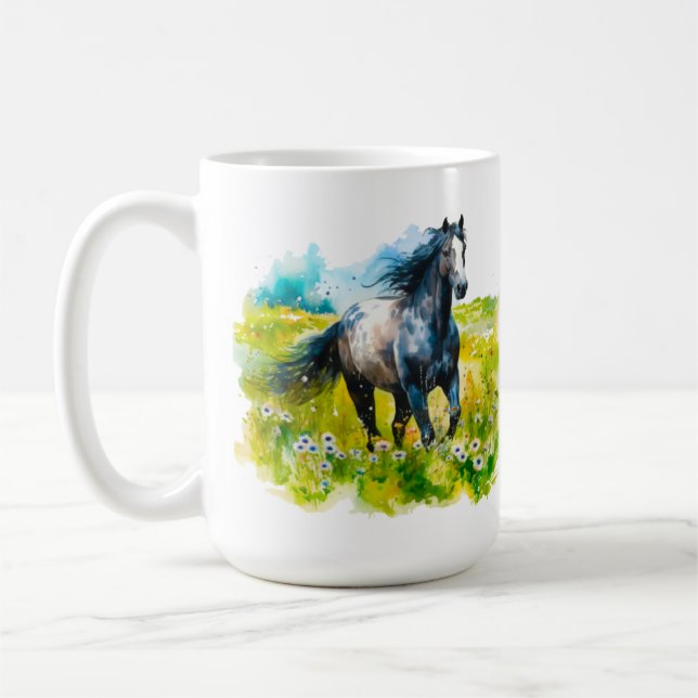 Caneca De Café Horse Series 15 oz Classic Mug (Esquerda)