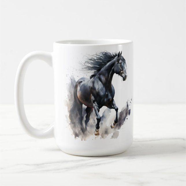 Caneca De Café Horse Series 15 oz Classic Mug (Esquerda)
