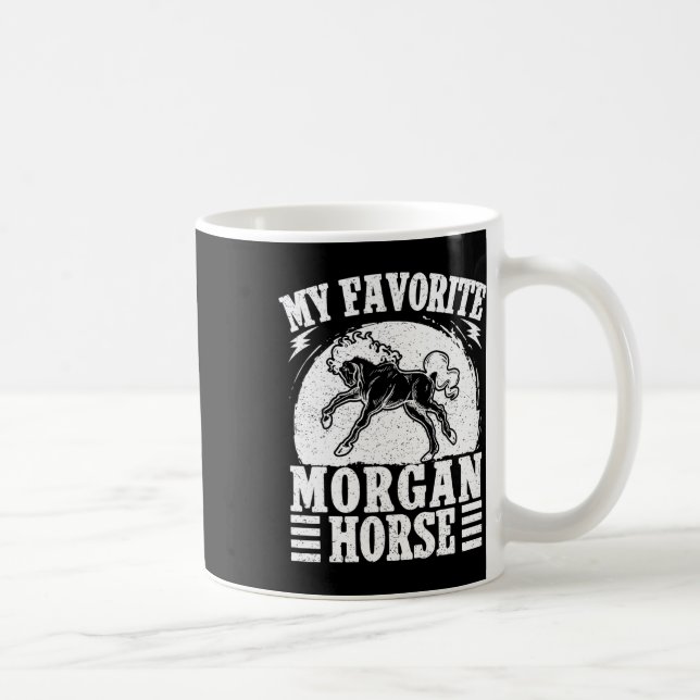 Caneca De Café Horseback Andando Favorito Cavalo Morgan Rider (Direita)